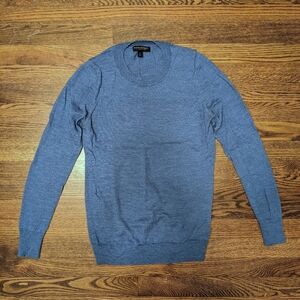 Banana Republic Merino Scallop Crew Pullover Sweater - Blue Heather